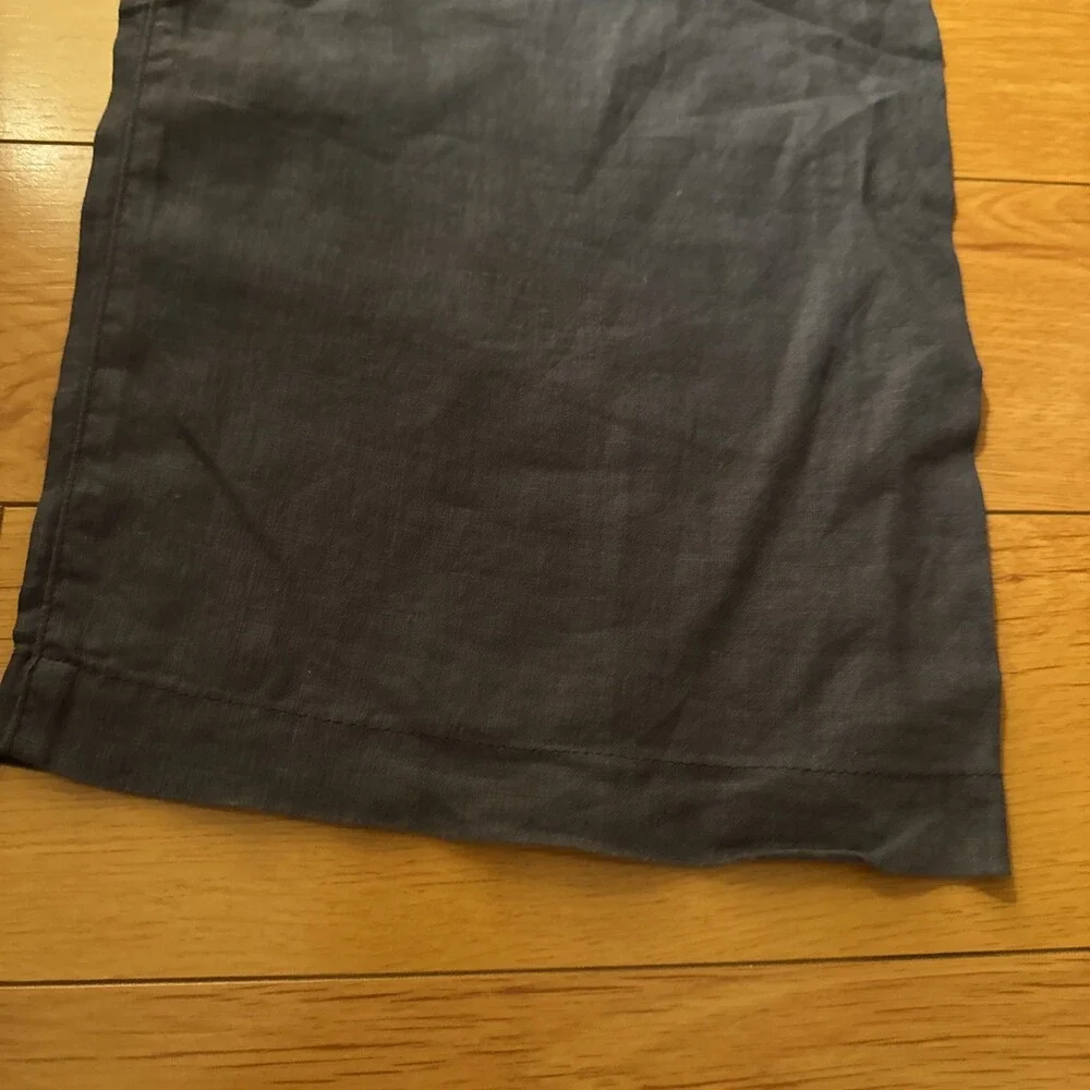 Express 💯 Linen Pants Men’s M (34x32) Blue Drawstring Button Fly Y2K Resort
